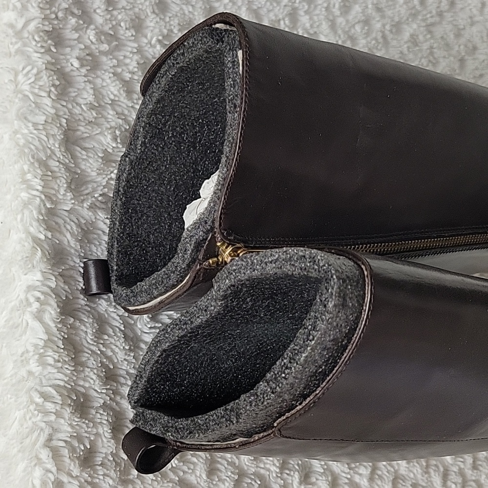 Michael Kors Leather Knee-High Riding Zip-Up Boots in Brown, Size 81/2M - Picture 5 of 5